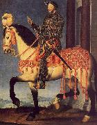 Francois Clouet Portrait of Francois I on Horseback